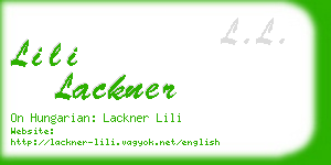 lili lackner business card